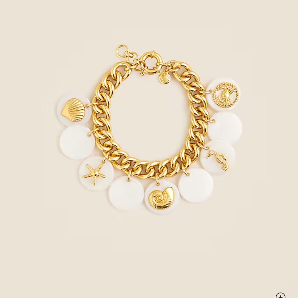 J.Crew Chainlink nautical sea charm bracelet